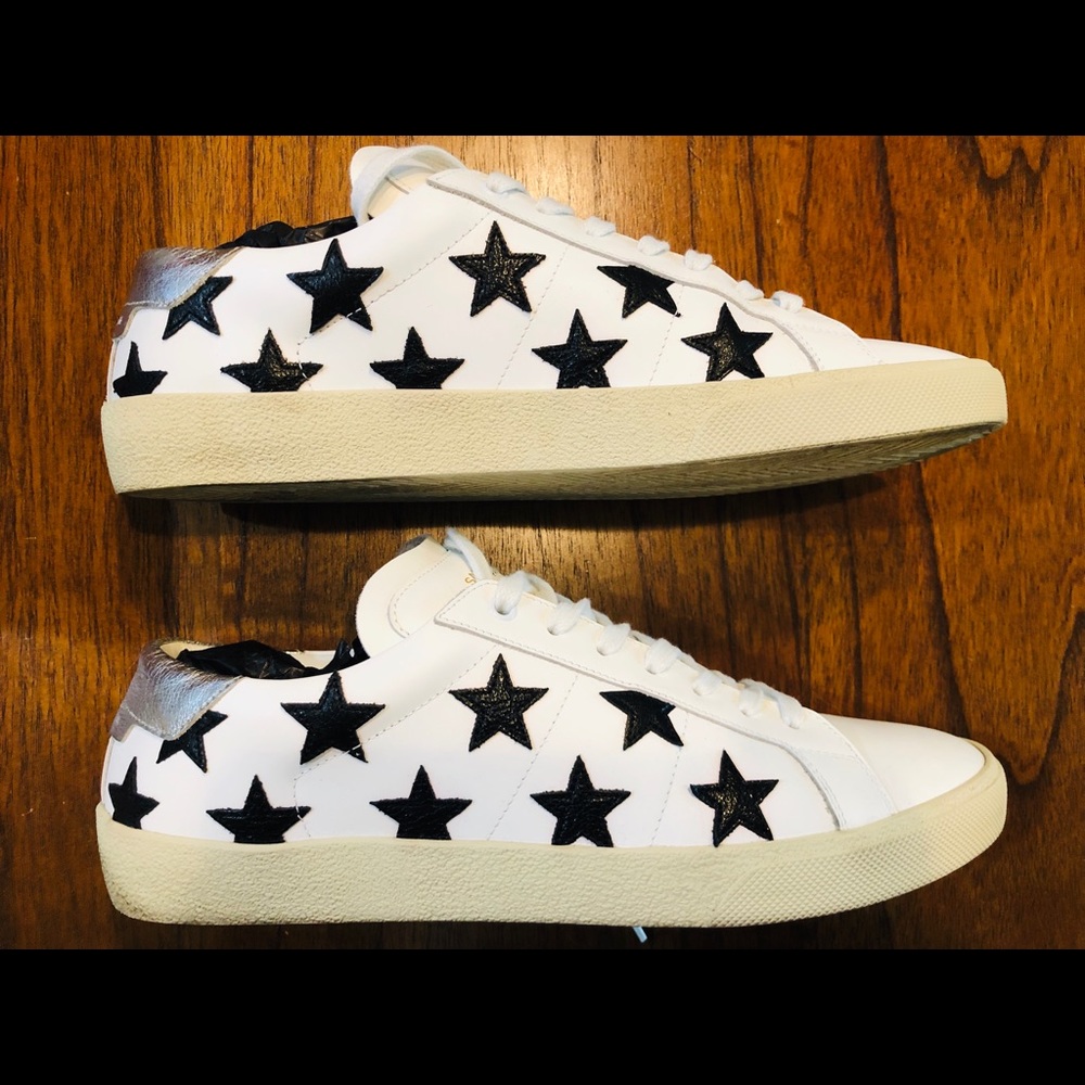 YSL Men’s Court Classic Star Leather Sneakers